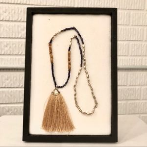 Long Tassel Statement Necklace